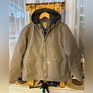 Ladies carhartt Sherpa lined heavy weight jacket size large
